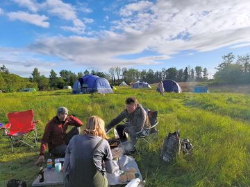 Peaceful camping field