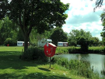 Pitches overlooking the pond