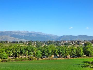 View over the mountains on a clear day