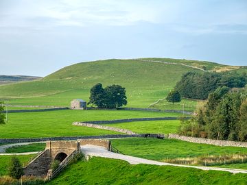 View of dry-stone walls from the pods
