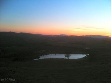 Evening on top of derwydd mountain