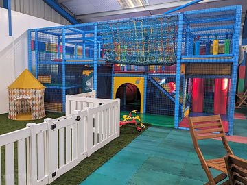 Soft play, table tennis & table football in the play barn