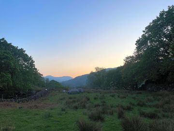 View of the site at sundown