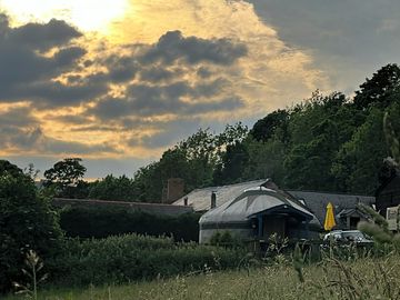 Sunbank yurt at twilight