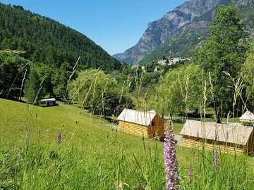 Mountain and village views