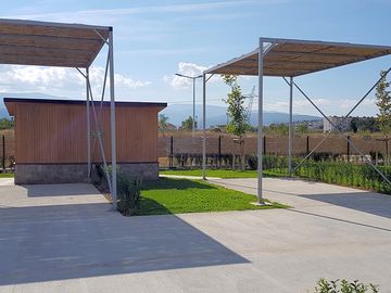 Pitch with a shade, private wc and shower