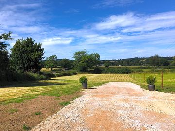 The rural site on a sunny day