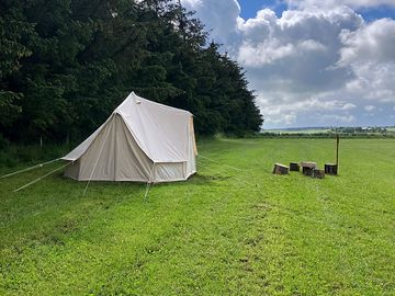 Bell tent on a sunny day