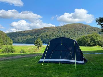 Pitch looking out towards lake windermere