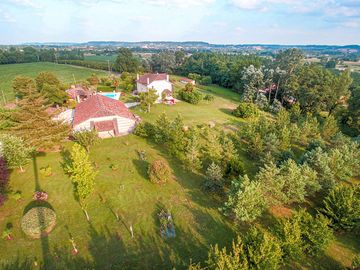 Aerial view of the property