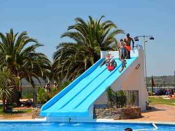 Waterslide at the site pool