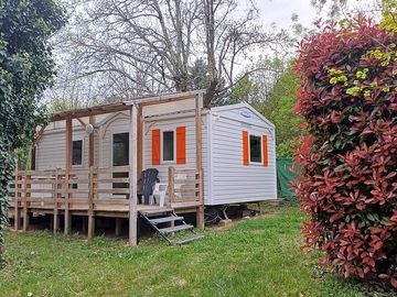Exterior of the two-bed caravan