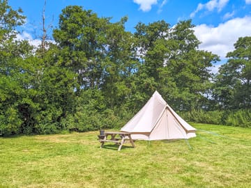 Peaceful pitch with a bell tent
