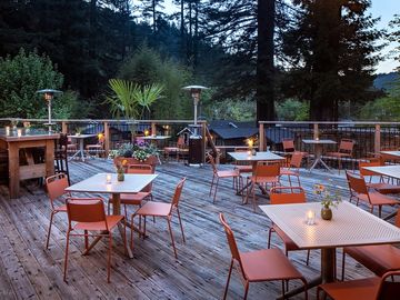 Dining deck with outdoor seating