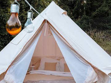 Bell tent exterior