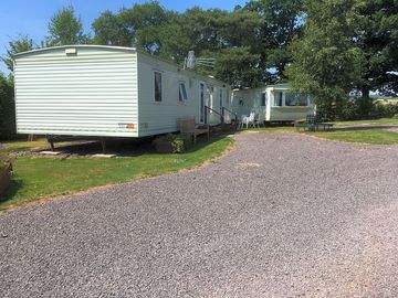 Exterior of the caravans