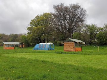 Out pitch and kitchen area