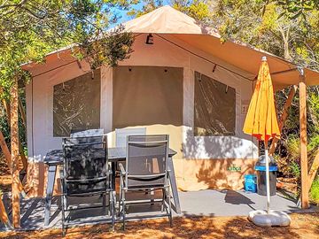 Safari tent exterior