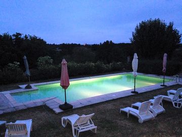Pool at night