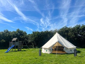 Bell tent and play area