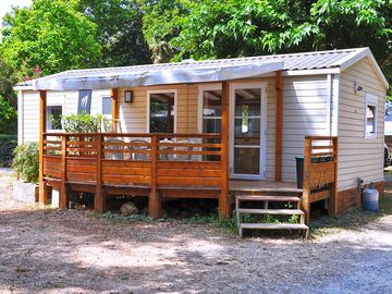 Exterior of a caravan