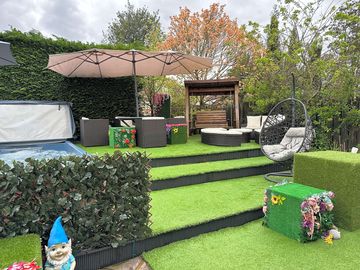 Hot tub and garden