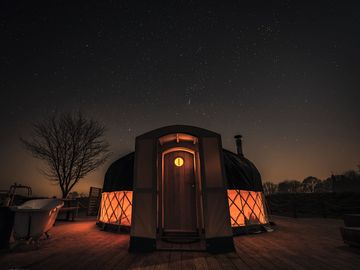 Exterior on starry night