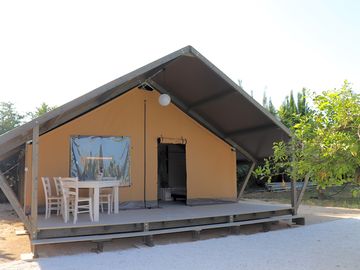 Exterior of safari tent
