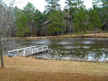Pond is stocked with fish for fishing