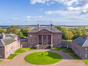 Aerial shot of the main house