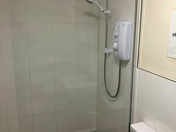 Shower and toilet