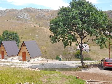 View across the camping pitches