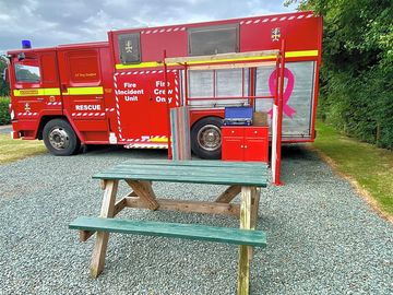 Kitchen area and picnic table