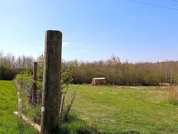 Boundary of tent area