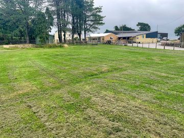 View of the tent area from the entrance towards the farm shop