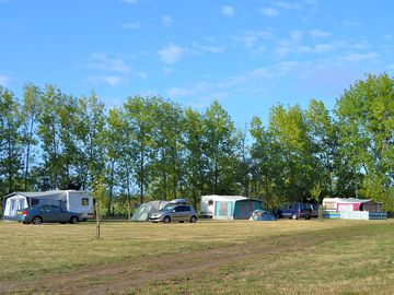 Pitches on a sunny day