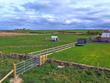 Grass pitches with lovely open views