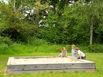 Sand pit in the play area