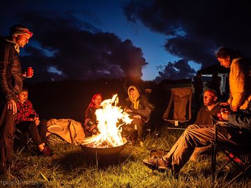 Fire pit by night