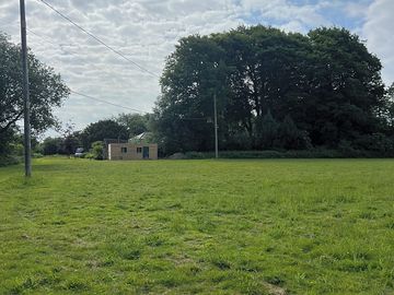 Camping field and shower block