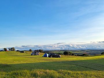 Spacious pitches and a breathtaking view.