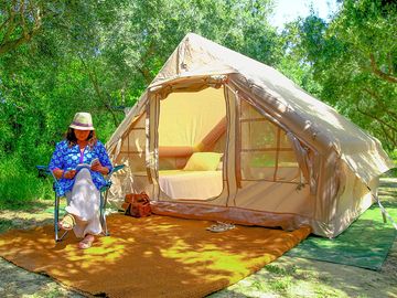 Furnished tent exterior