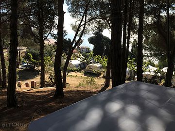 Vistas de la zona de acampada.