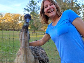 Say hello to huckleberry the emu