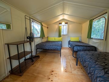 Interior of an ensuite Taka tent
