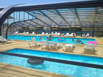Covered, heated pool