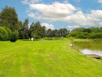 Landscaped fishing lake