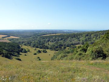 View from kingley vale to chichester and the coast