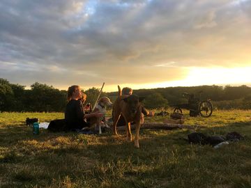 Barbecue at sunset