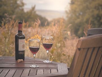 Relax outside the yurt and enjoy the views